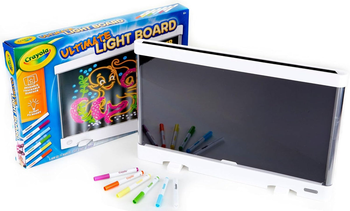 Light-Up Drawing & Tracing Board with Gel Markers and Storage