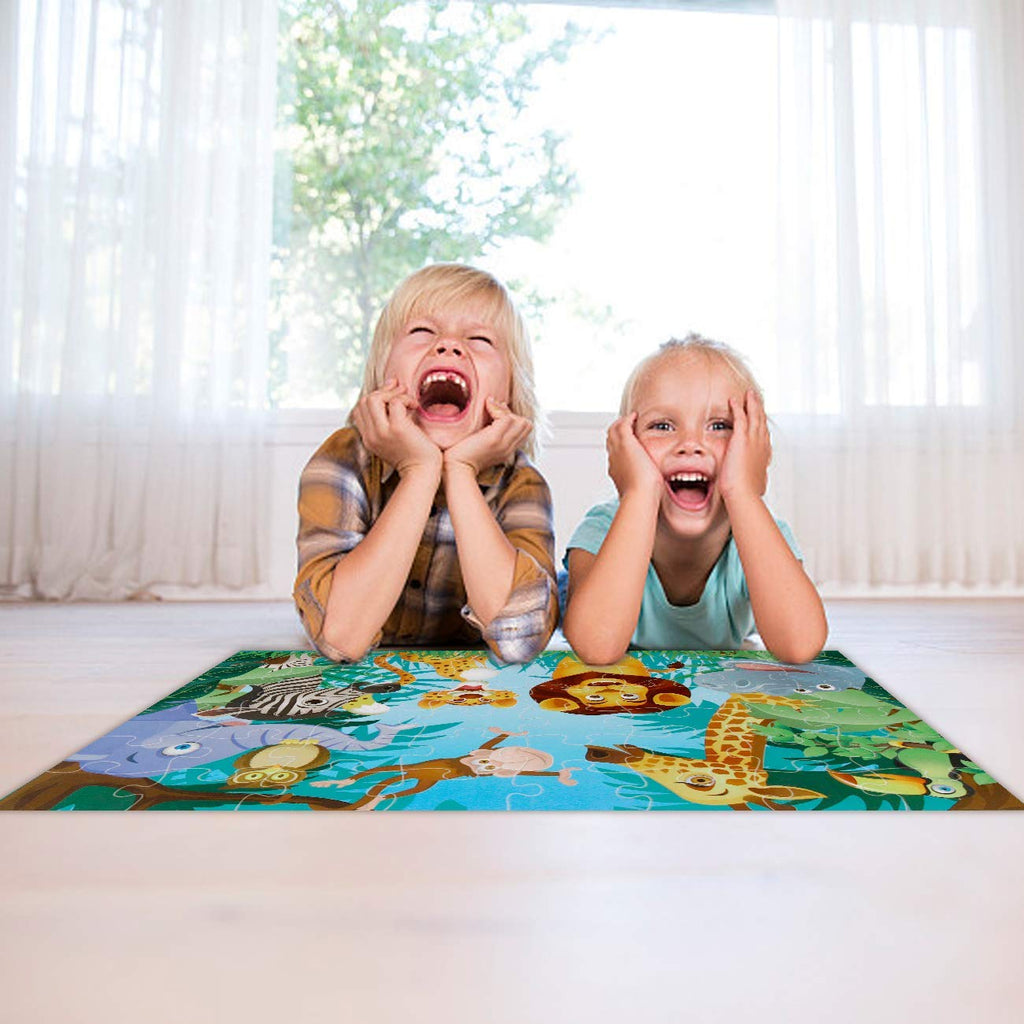 Animal Kingdom Floor Jigsaw Puzzle, 48 Large Pieces