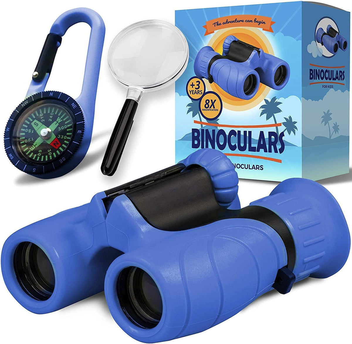 Kids 8×21 Outdoor Binoculars with Shock-Resistant Rubber Grip