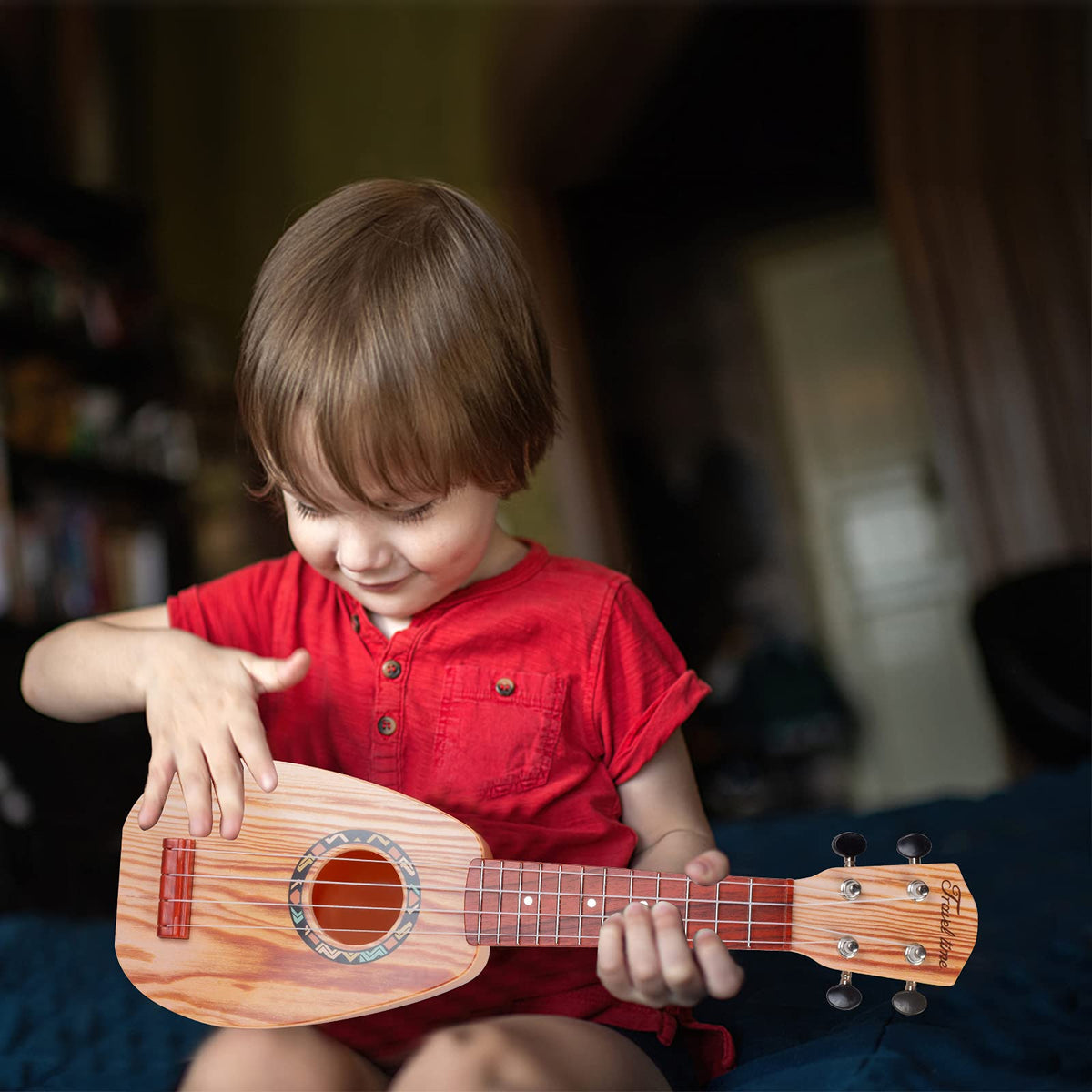 17-Inch Kids Ukulele, 4-String Beginner Musical Instrument