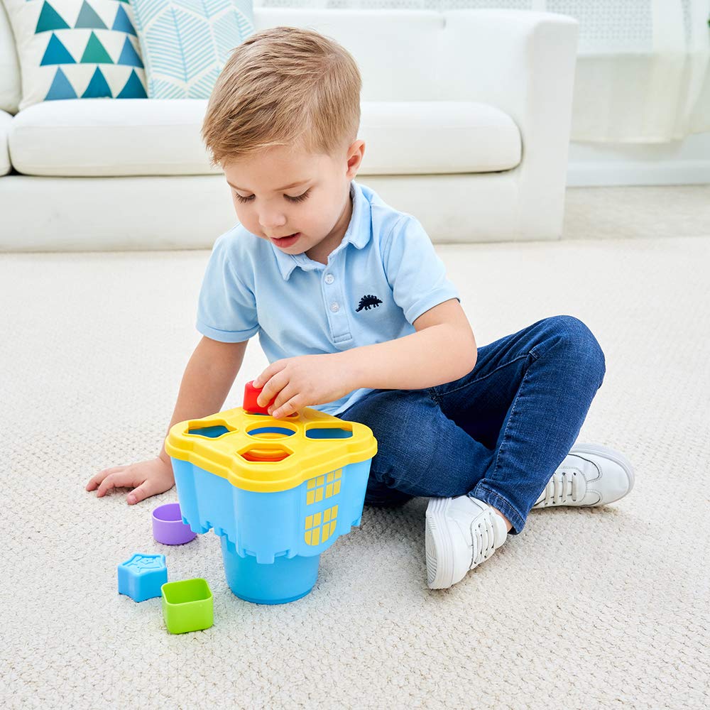 18-Piece Castle Stacking Cups & Shape Sorting Toy, Ages 12 Months–6 Years