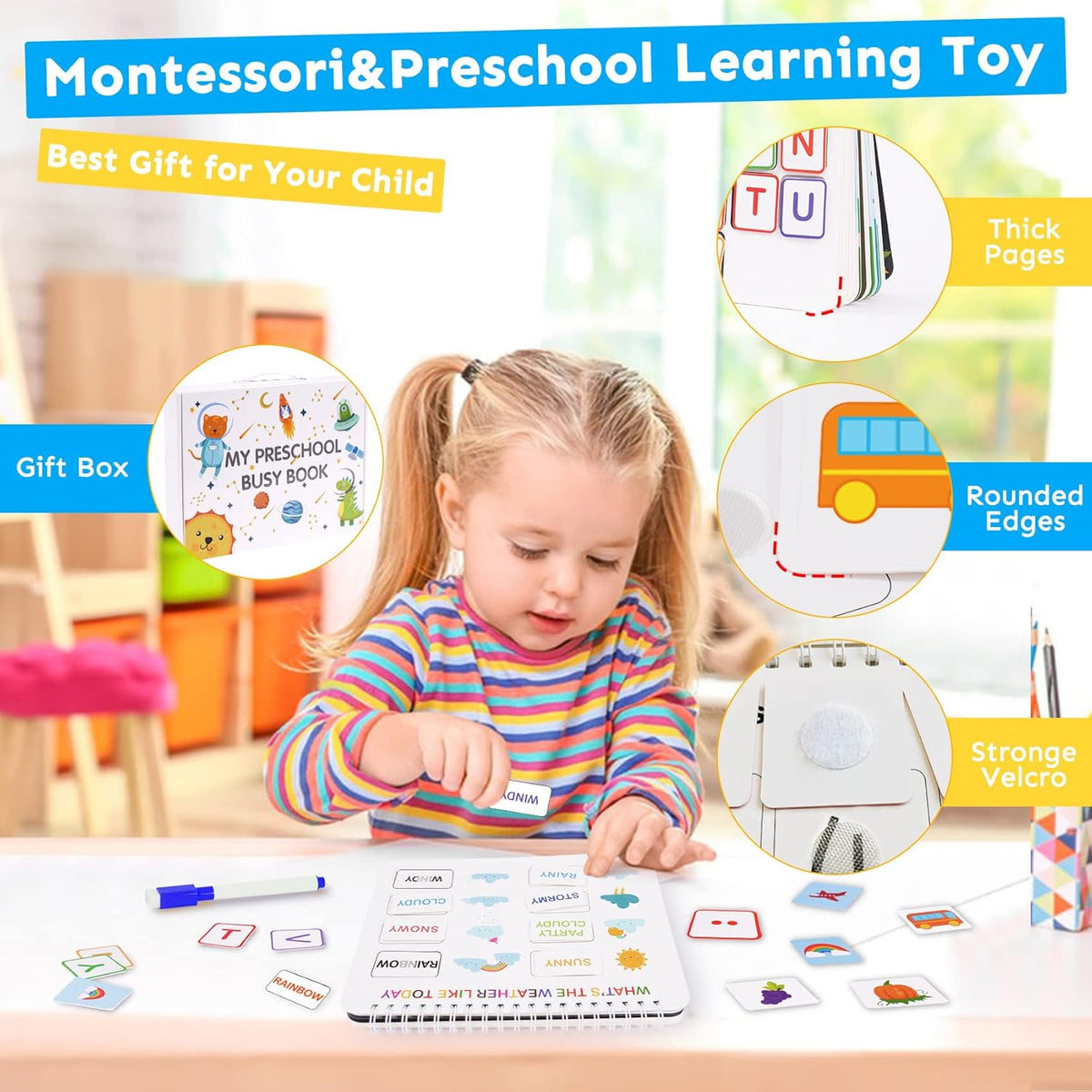 Montessori Color Learning Binder with 10 Preschool Activities