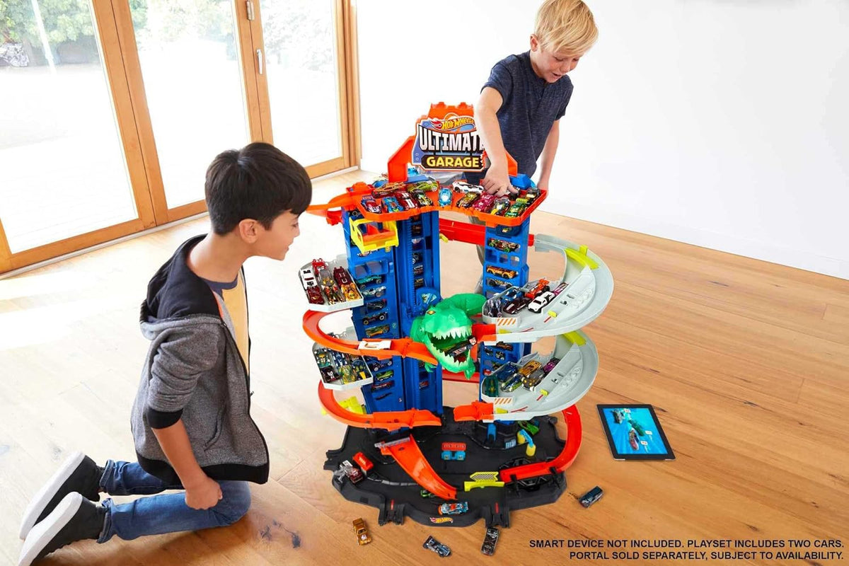 T-Rex Ultimate Hot Wheels Car Garage Over 3 Feet Tall!