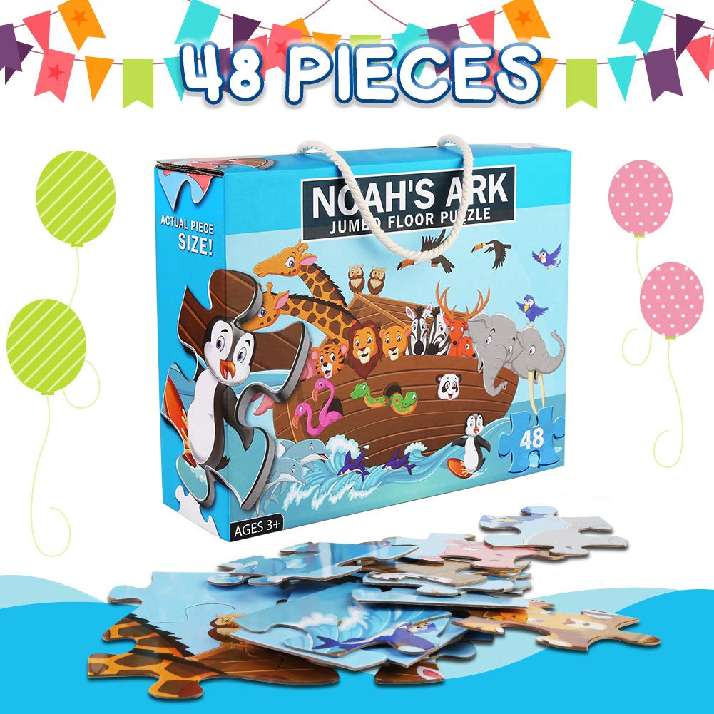 48-Piece Animal Cruise Floor Puzzle, 3 × 2 Feet