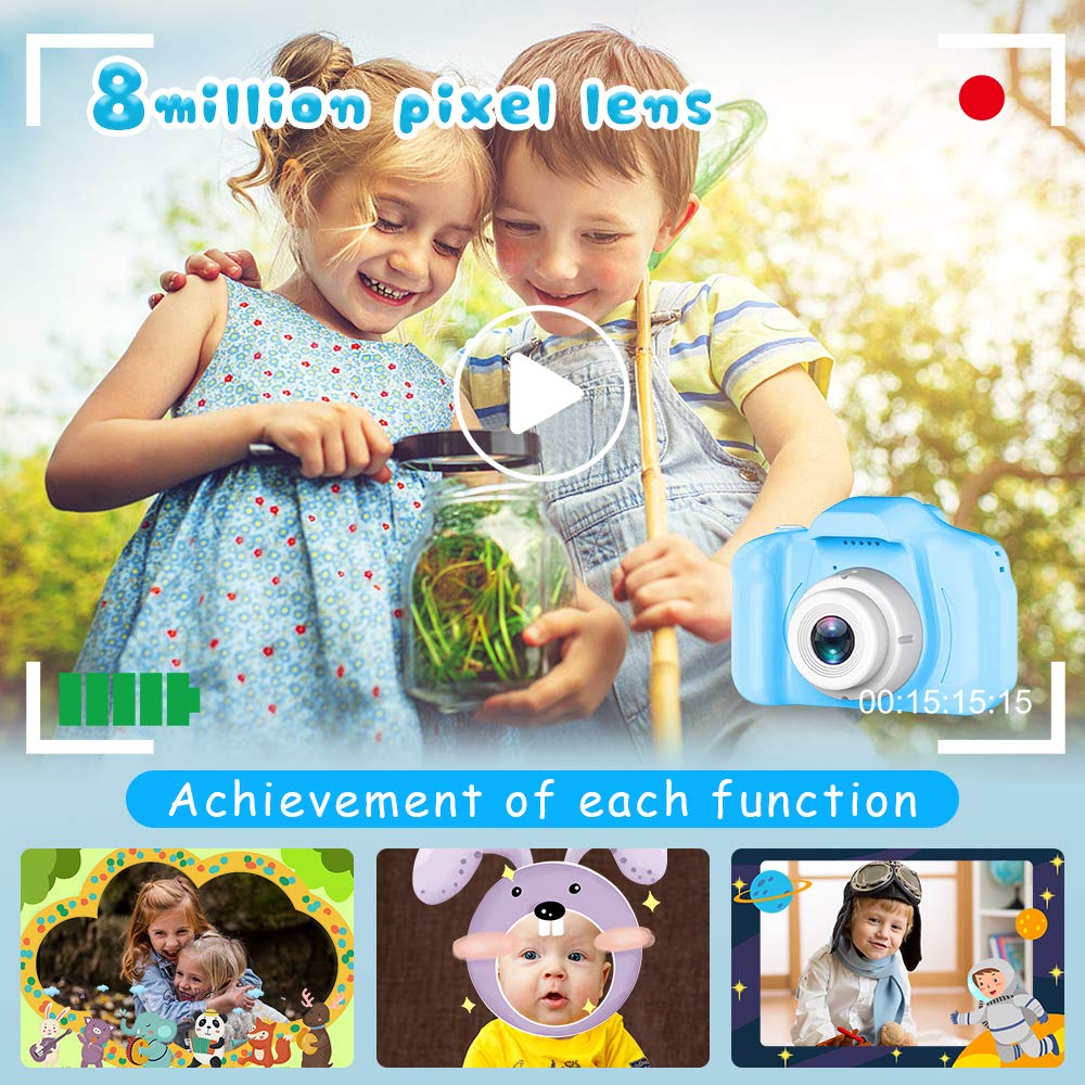 Kids Selfie Camera with 1080p Video, 28 Photo Frames & 32GB Card