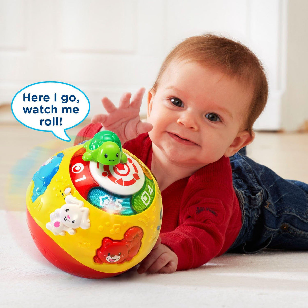 Interactive Baby Learning Ball with 6 Animal Buttons & 45+ Sounds - product photo