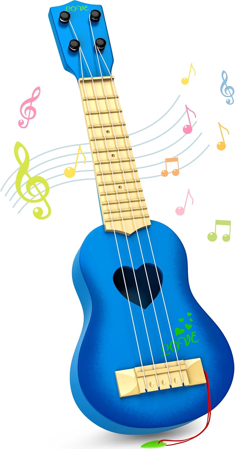 20-Inch Kids Ukulele with Nylon Strings & Real Tuning Gears