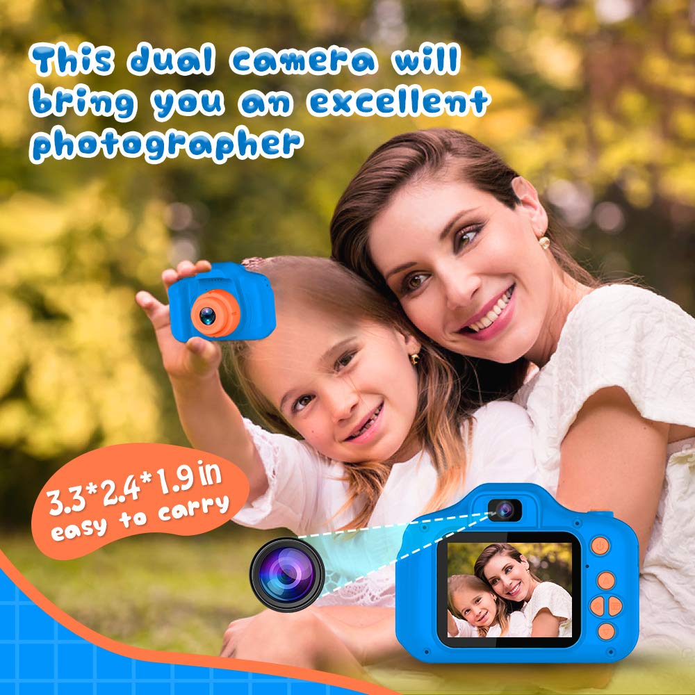 Kids Digital Selfie Camera with Dual Cameras & 32GB Card