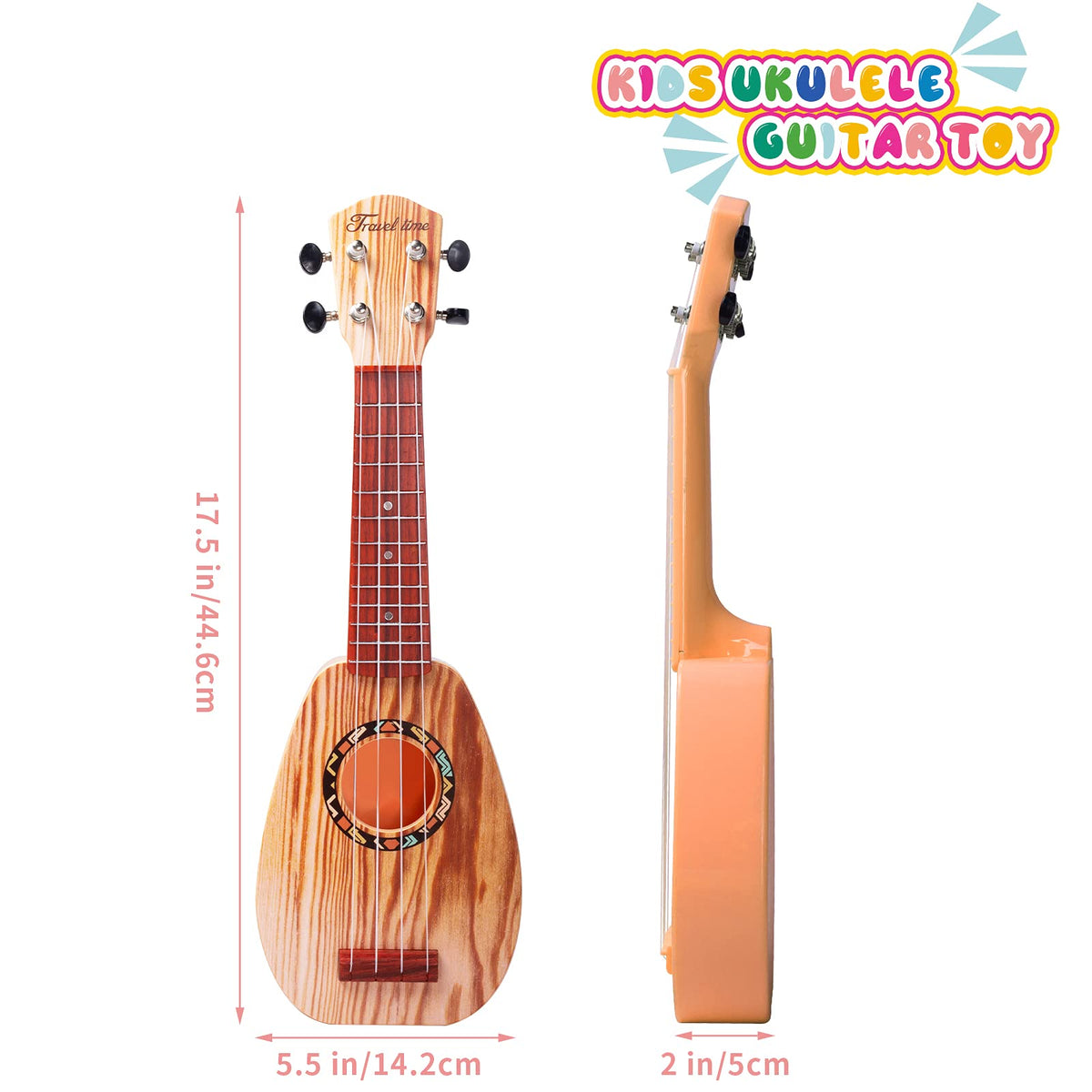 17-Inch Kids Ukulele, 4-String Beginner Musical Instrument