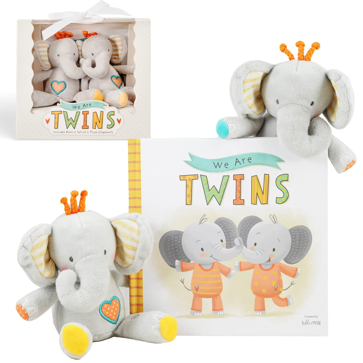 Baby Twins Keepsake & Rattle Gift Set