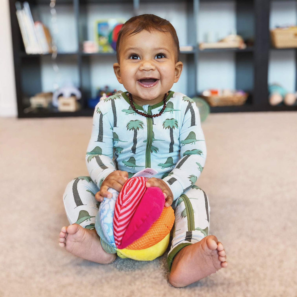 Colorful Rainbow Fabric Ball: Sensory Fun for Babies