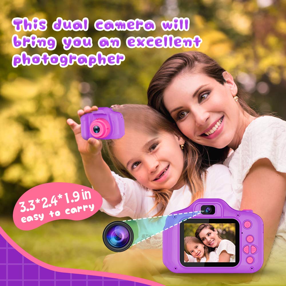 Kids Selfie Camera with 8MP Photos, 1080p Video & 32GB Card - product photo