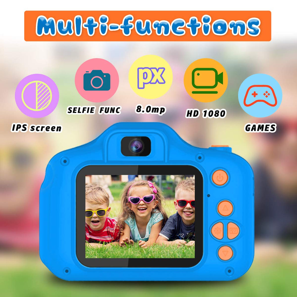 Kids Digital Selfie Camera with Dual Cameras & 32GB Card