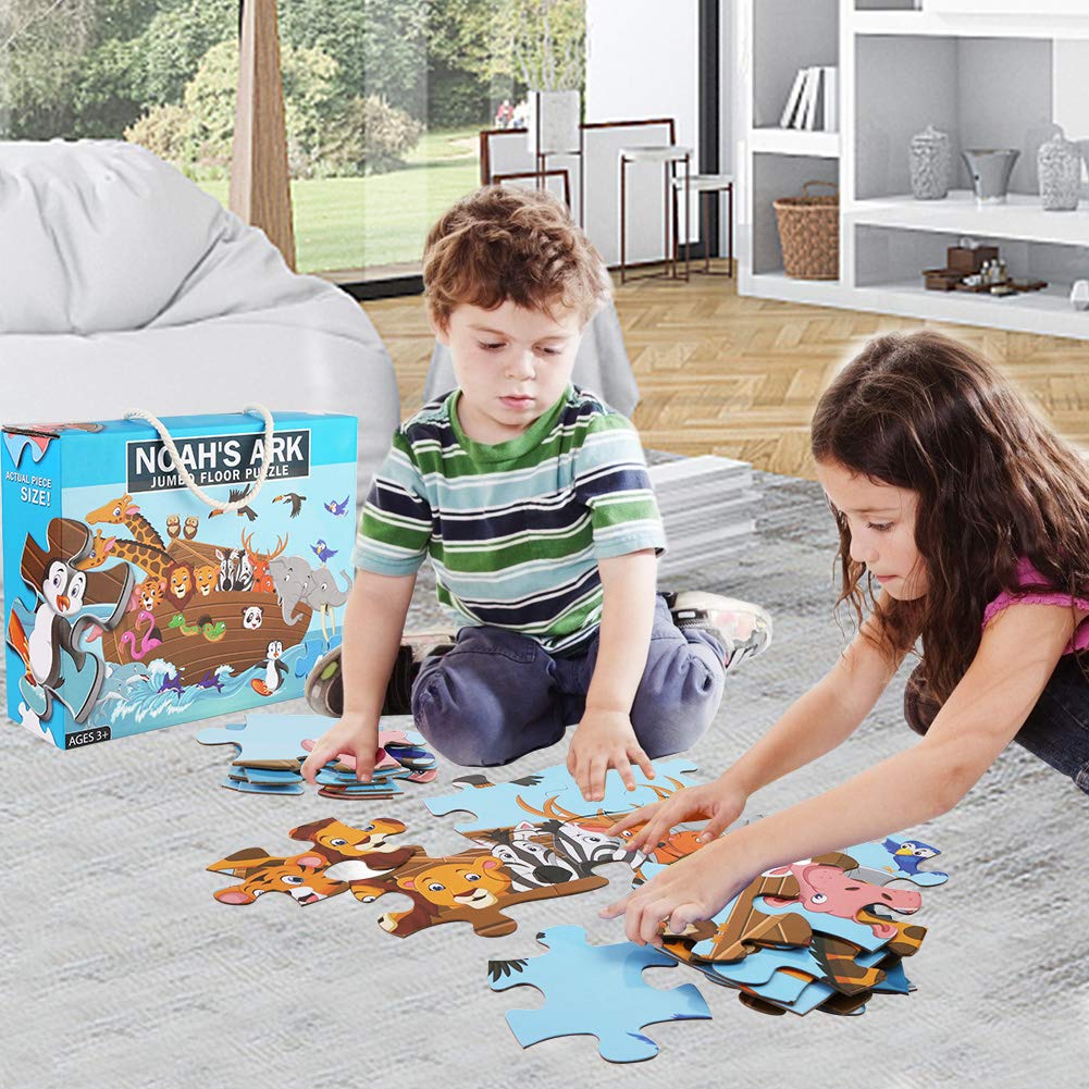 48-Piece Animal Cruise Floor Puzzle, 3 × 2 Feet