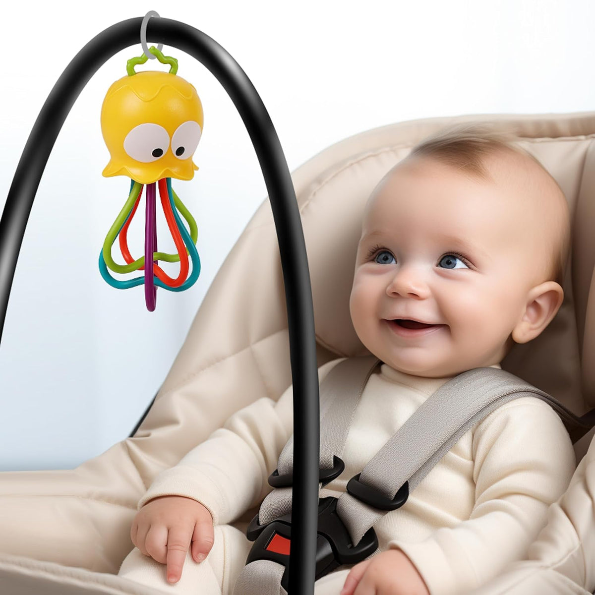2-Piece Baby Suction Spinner Rattle Toy Set for High Chair & Tray - product photo