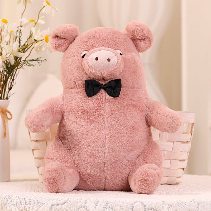 Soft plush puppy with a bow tie in two sizes, 25 cm and 35 cm