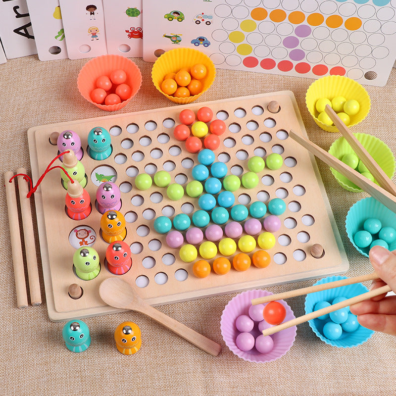 Wooden Color-Match Board Game