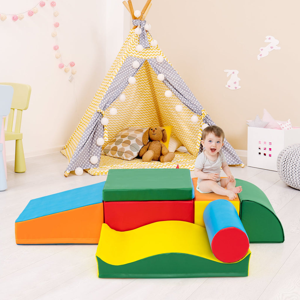 Rainbow Tumble Foam Climbing Set — 7 Pieces