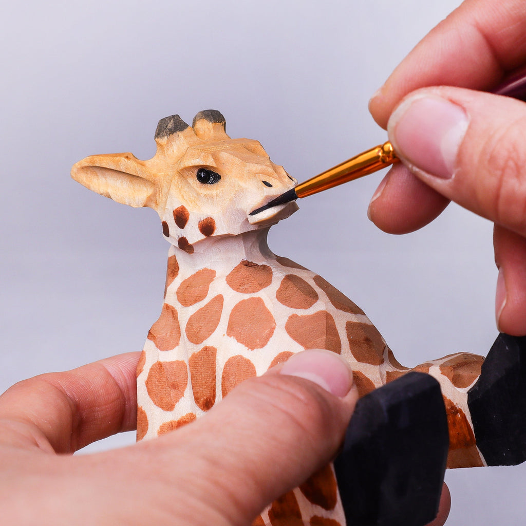 Paint Your Own Wood Carved Giraffe DIY Painting Kit by Kitsville, image 9 of 11
