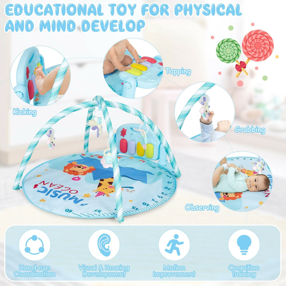 Tiny Tunes Piano Baby Play Gym