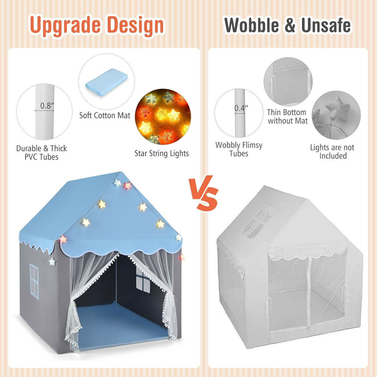 Starlight Playhouse Tent with Mat