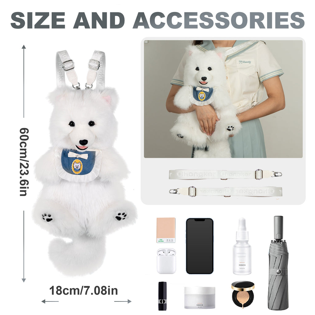 Fluffy Samoyed Backpack by Chongker, image 6 of 6