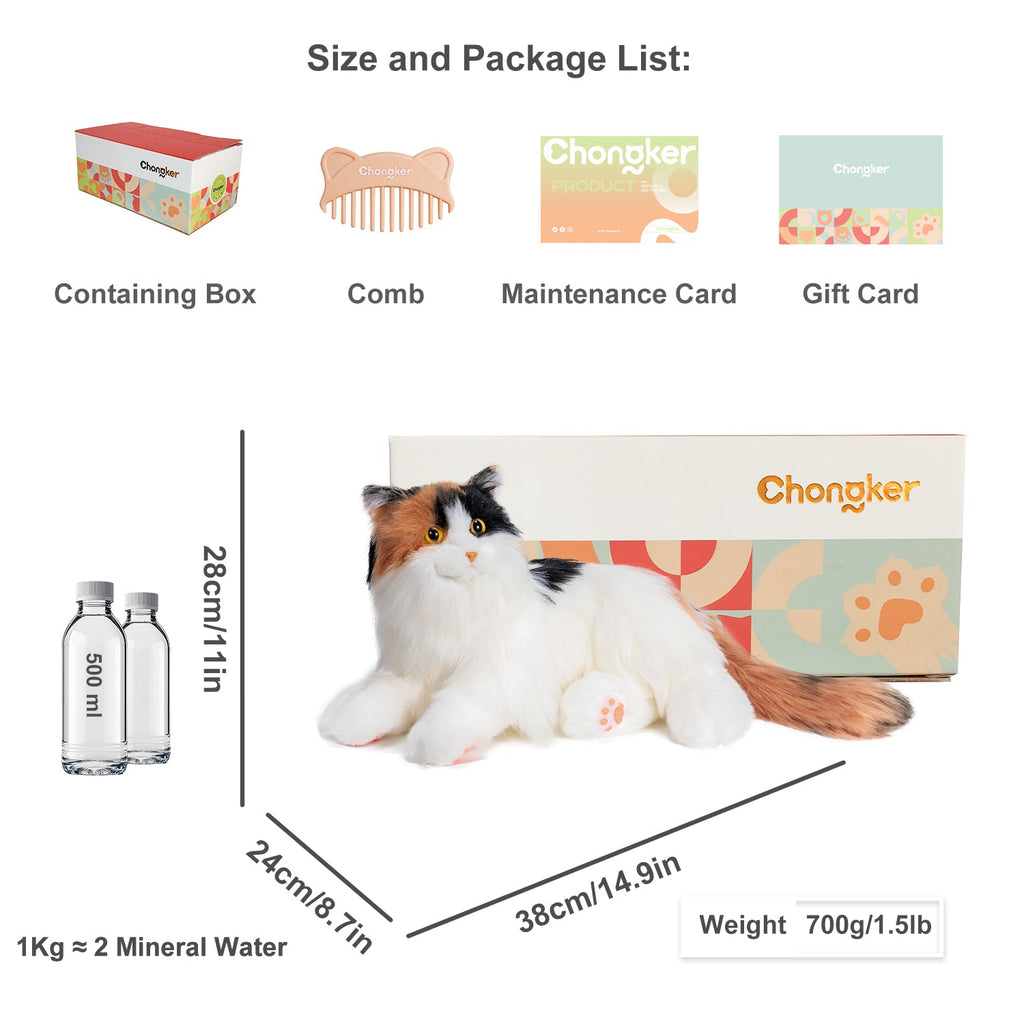 Breathing Calico Percy 2.0- Heartbeat Pur,Voice Robotic Cat by Chongker, image 7 of 19