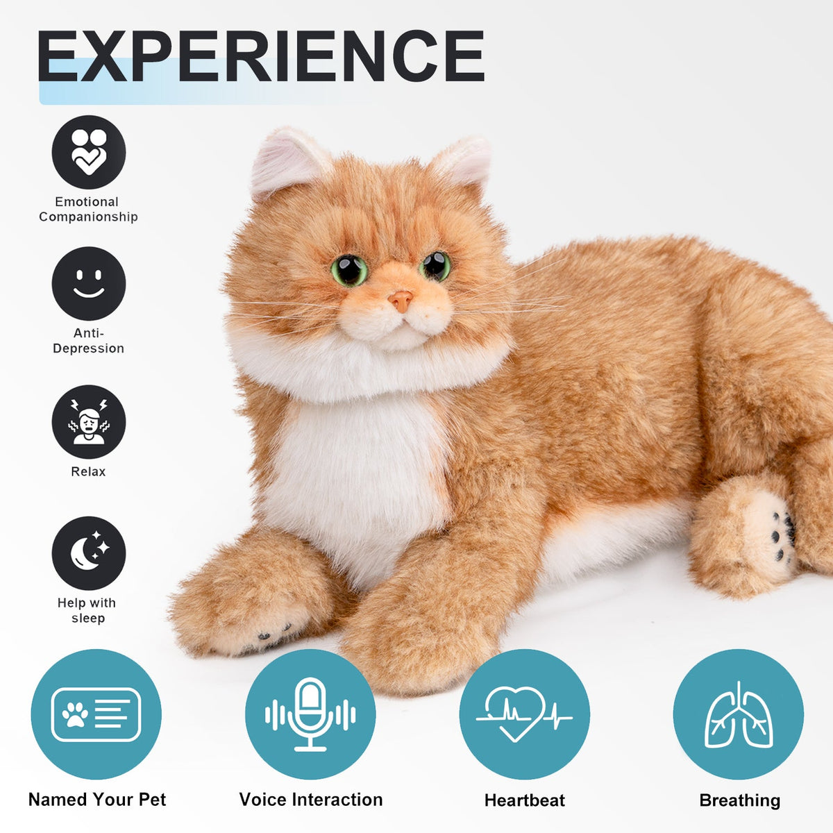 Breathing Calico Percy 2.0- Heartbeat Pur,Voice Robotic Cat by Chongker, image 19 of 19