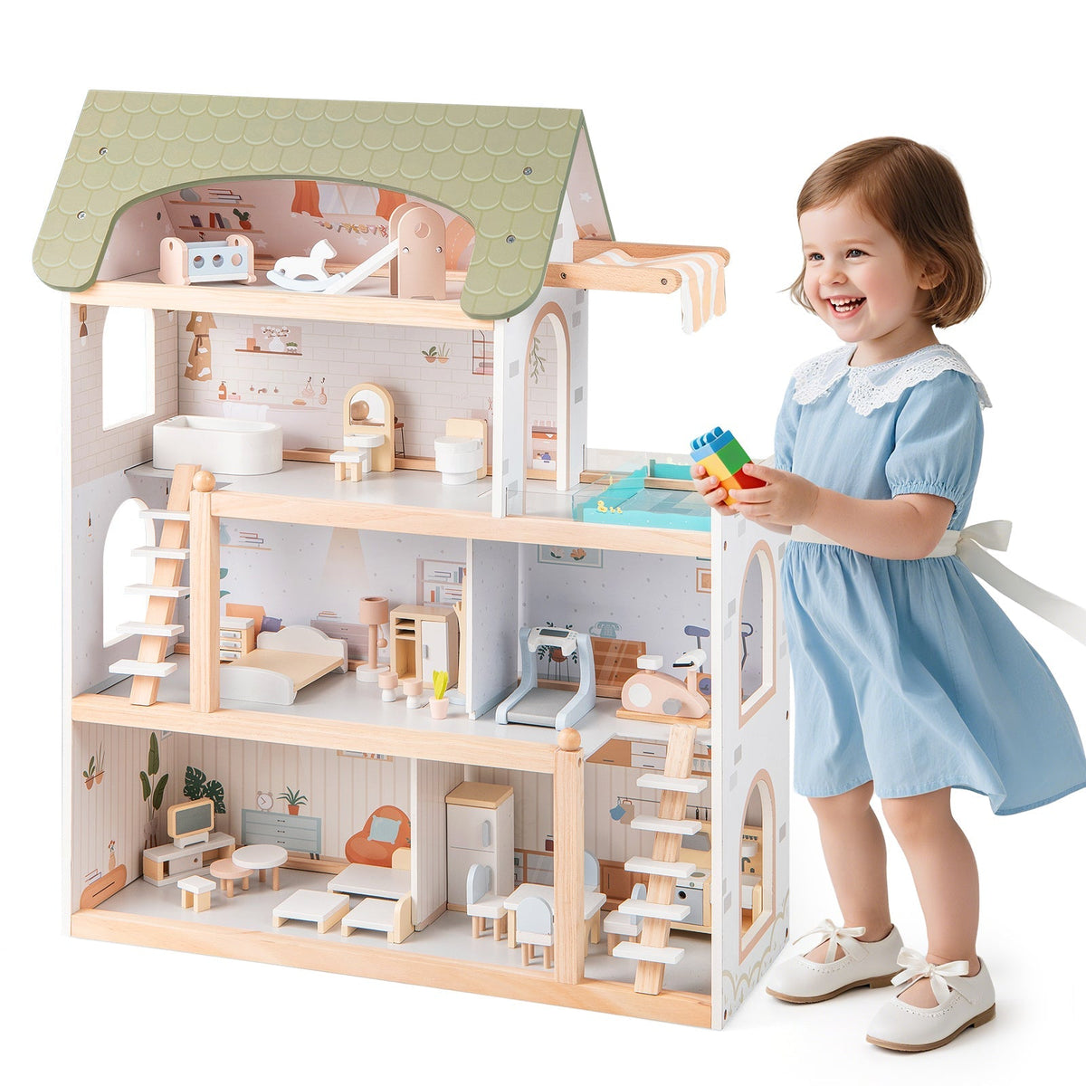 Garden Cottage Dollhouse — 33 Accessories