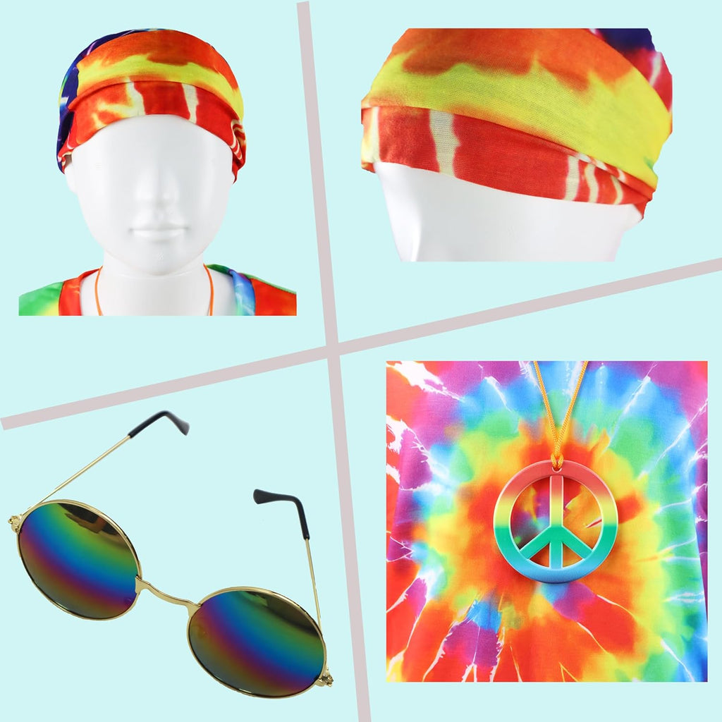 70s Hippie Costume Set (4pc, Ages 4–12) — product photo 4 of 6