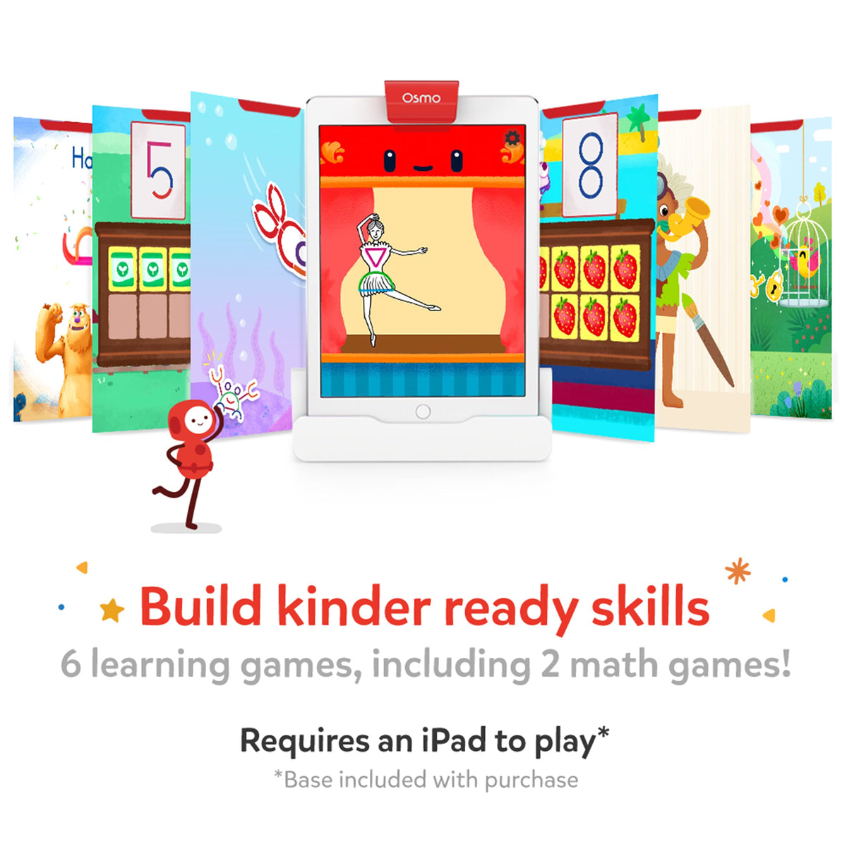 Osmo Little Genius Starter Kit for iPad, 6 Preschool Learning Games