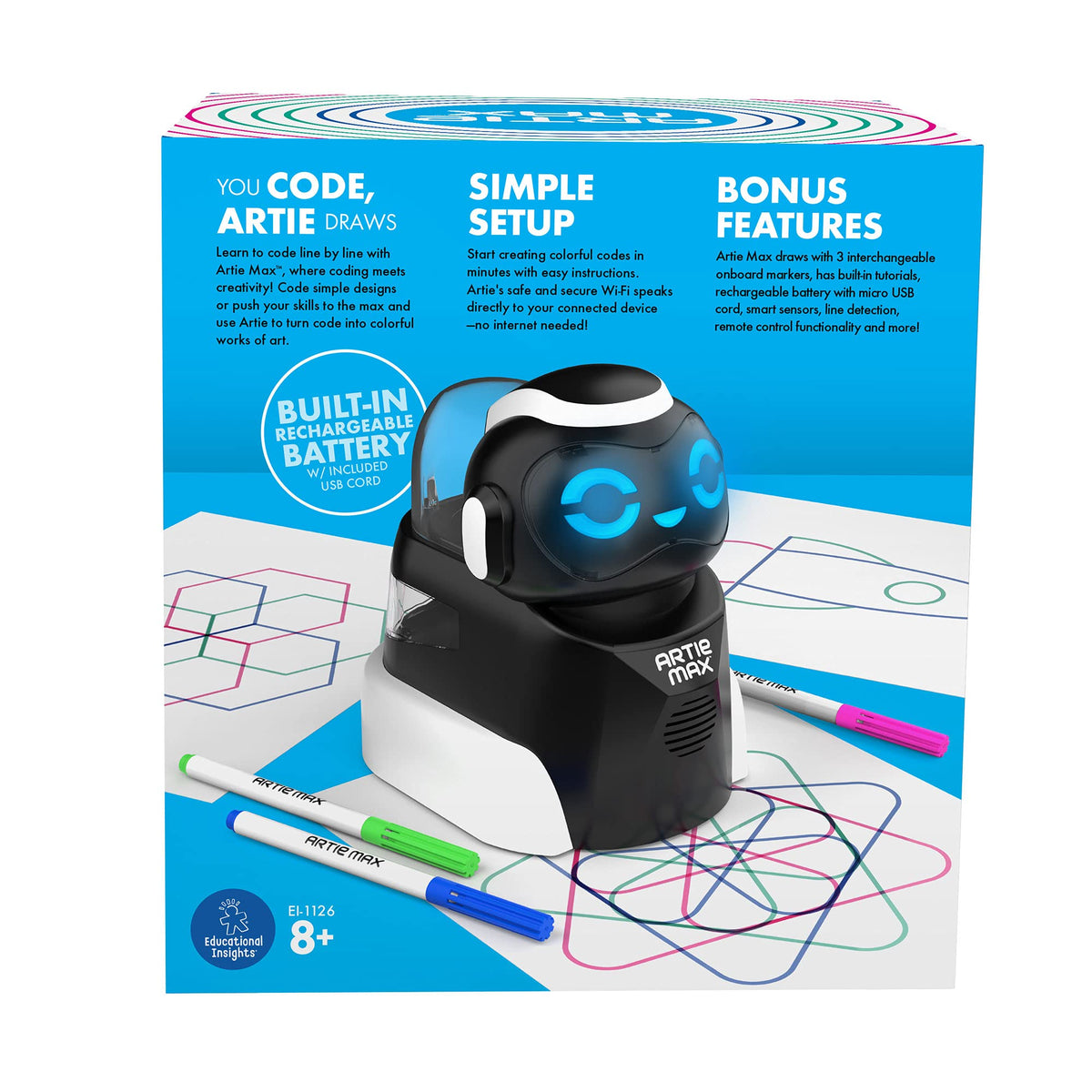 Educational Insights Artie Max Coding & Drawing Robot