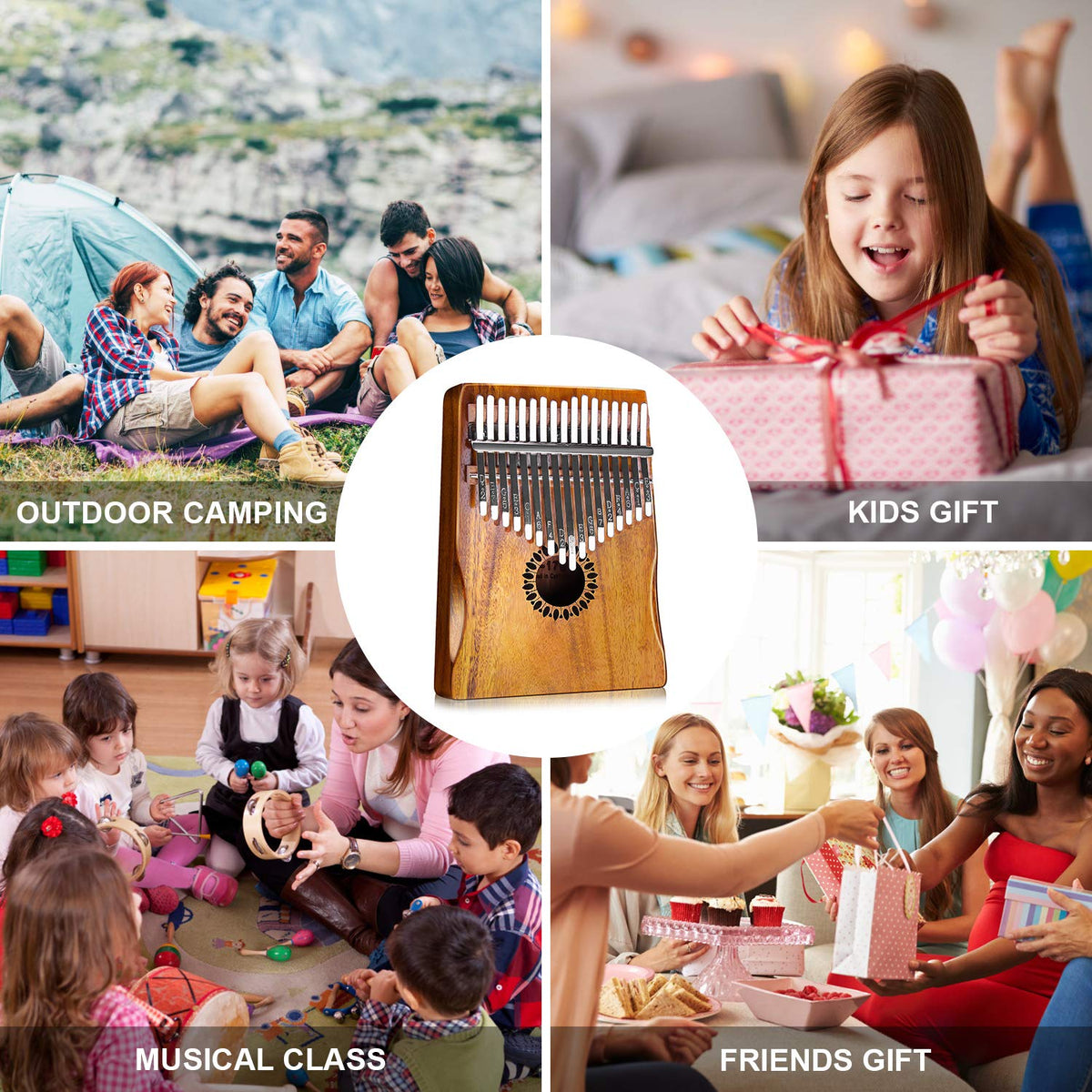 Kids Portable Mbira Finger Piano Kalimba