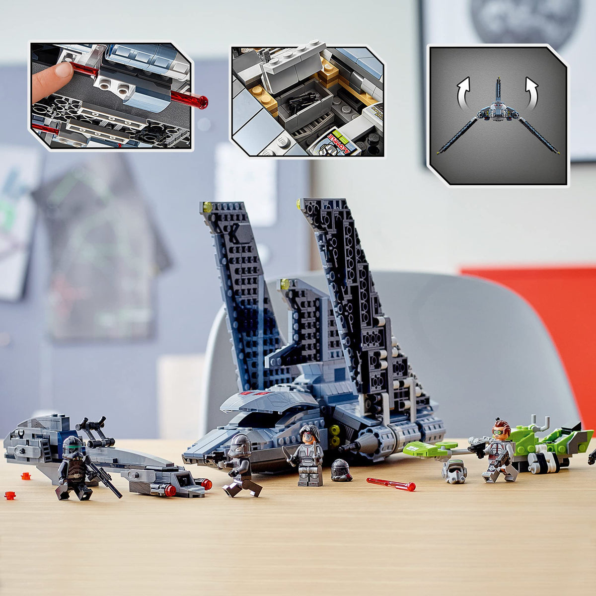 LEGO Star Wars The Bad Batch Attack Shuttle, 969 Pieces, Ages 9+