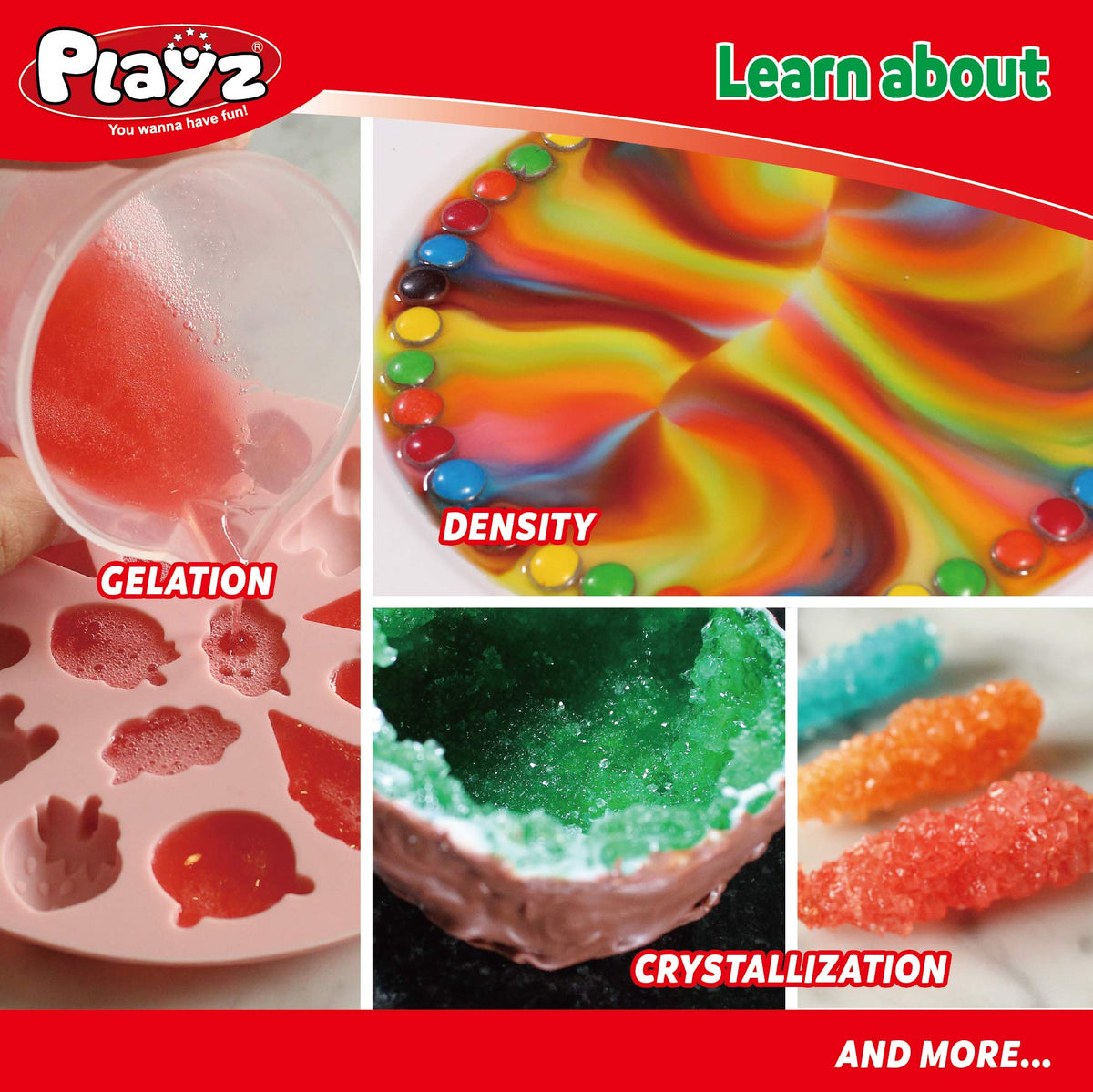 Playz Edible Candy Making Science Kit with 40+ Experiments