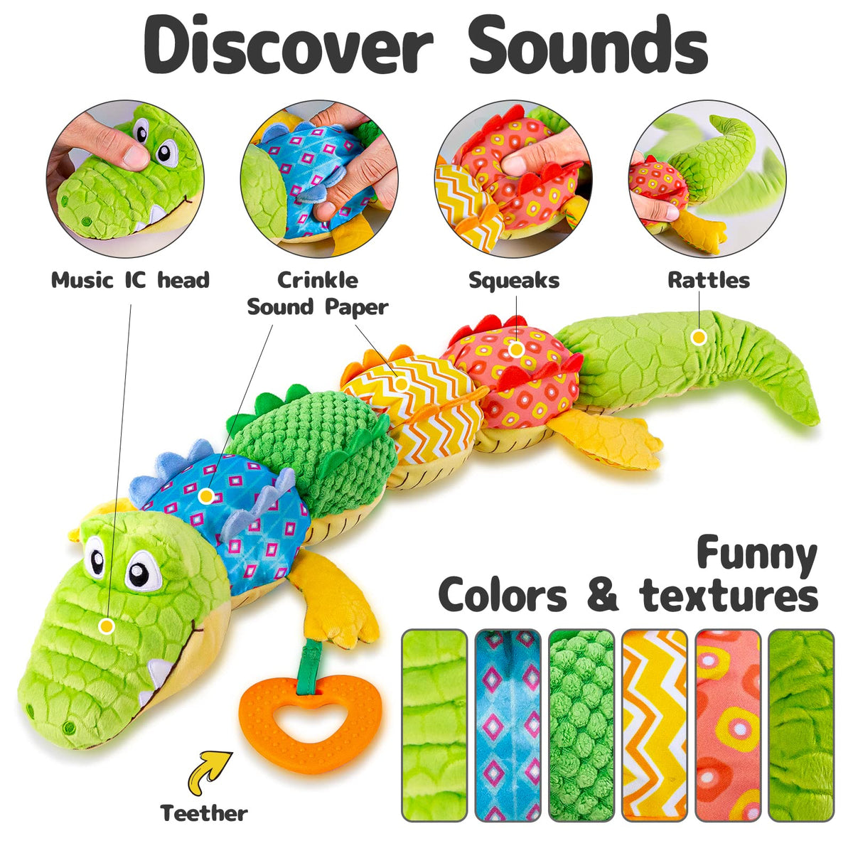 Cuddle Croc Baby Activity Plush