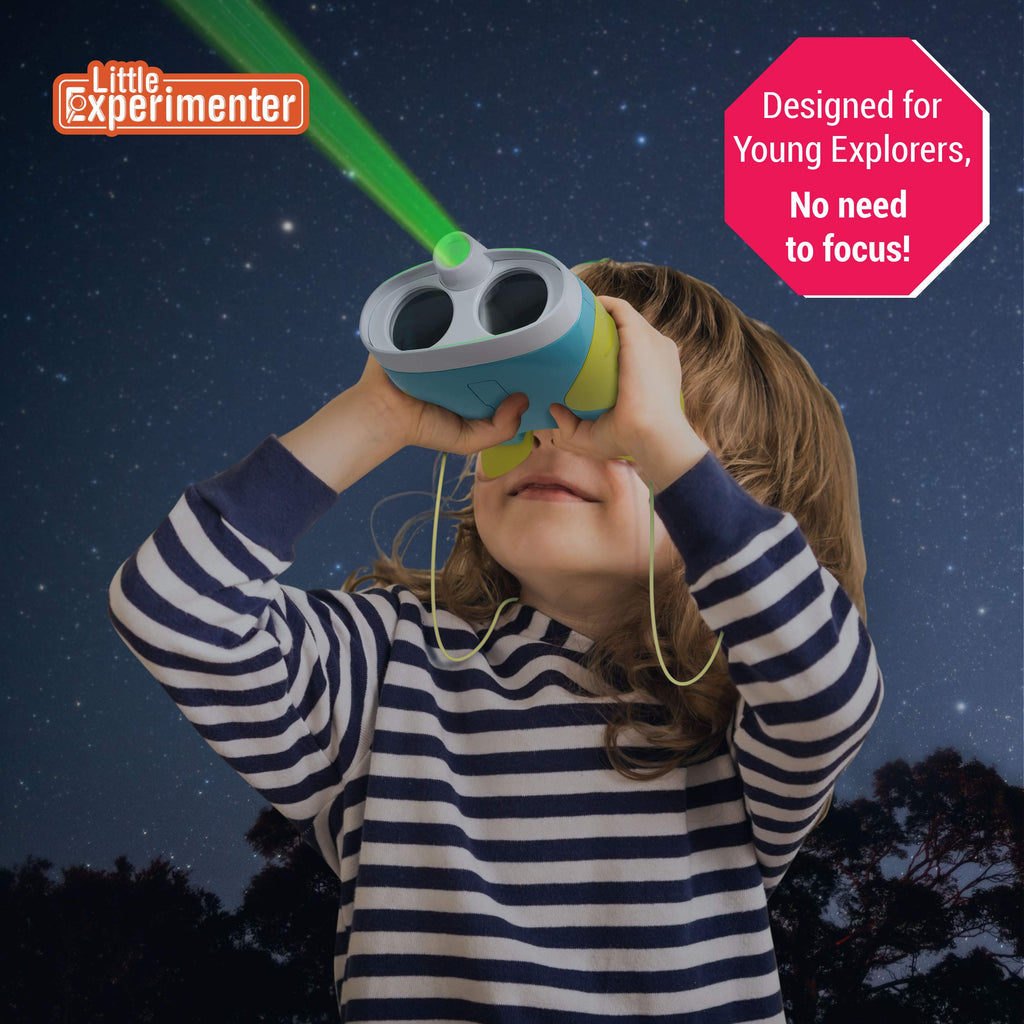Kids Toy Binoculars with 2x Magnification & Flashlight