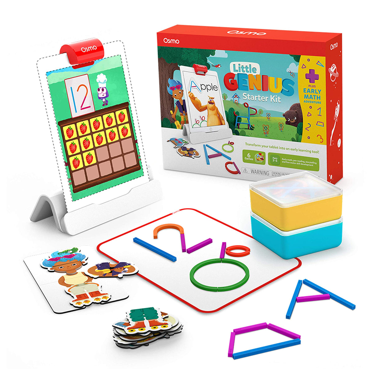 Osmo Little Genius Starter Kit for iPad, 6 Preschool Learning Games
