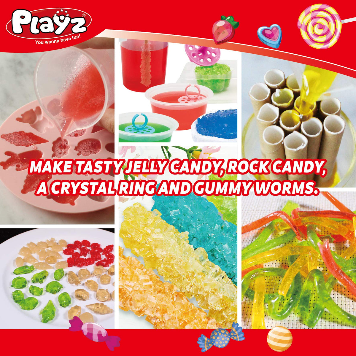 Playz Edible Candy Making Science Kit with 40+ Experiments