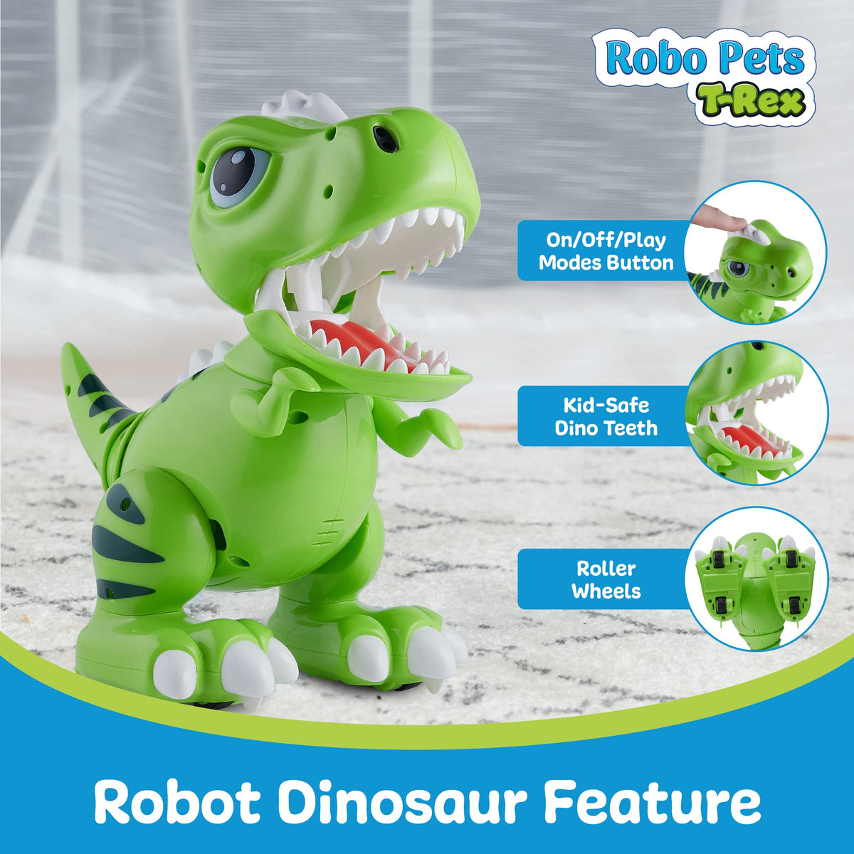 Robo Pet T-Rex Interactive Dinosaur Robot with Gesture Control