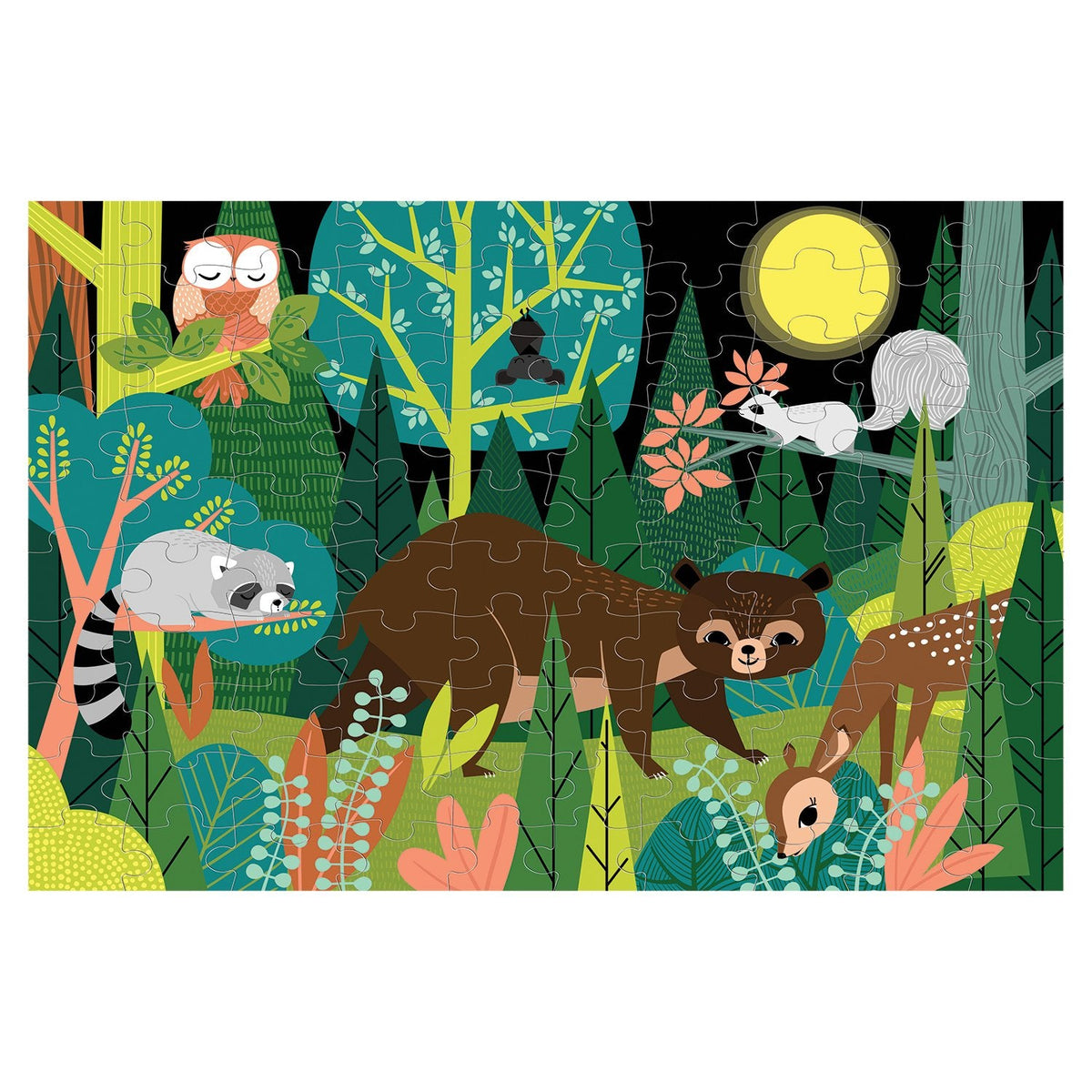 Mudpuppy In the Forest Glow-in-the-Dark Puzzle, 100 Pieces