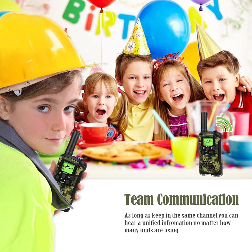 Kids Walkie Talkie Set, 22-Channel 2-Way Radios, Camo