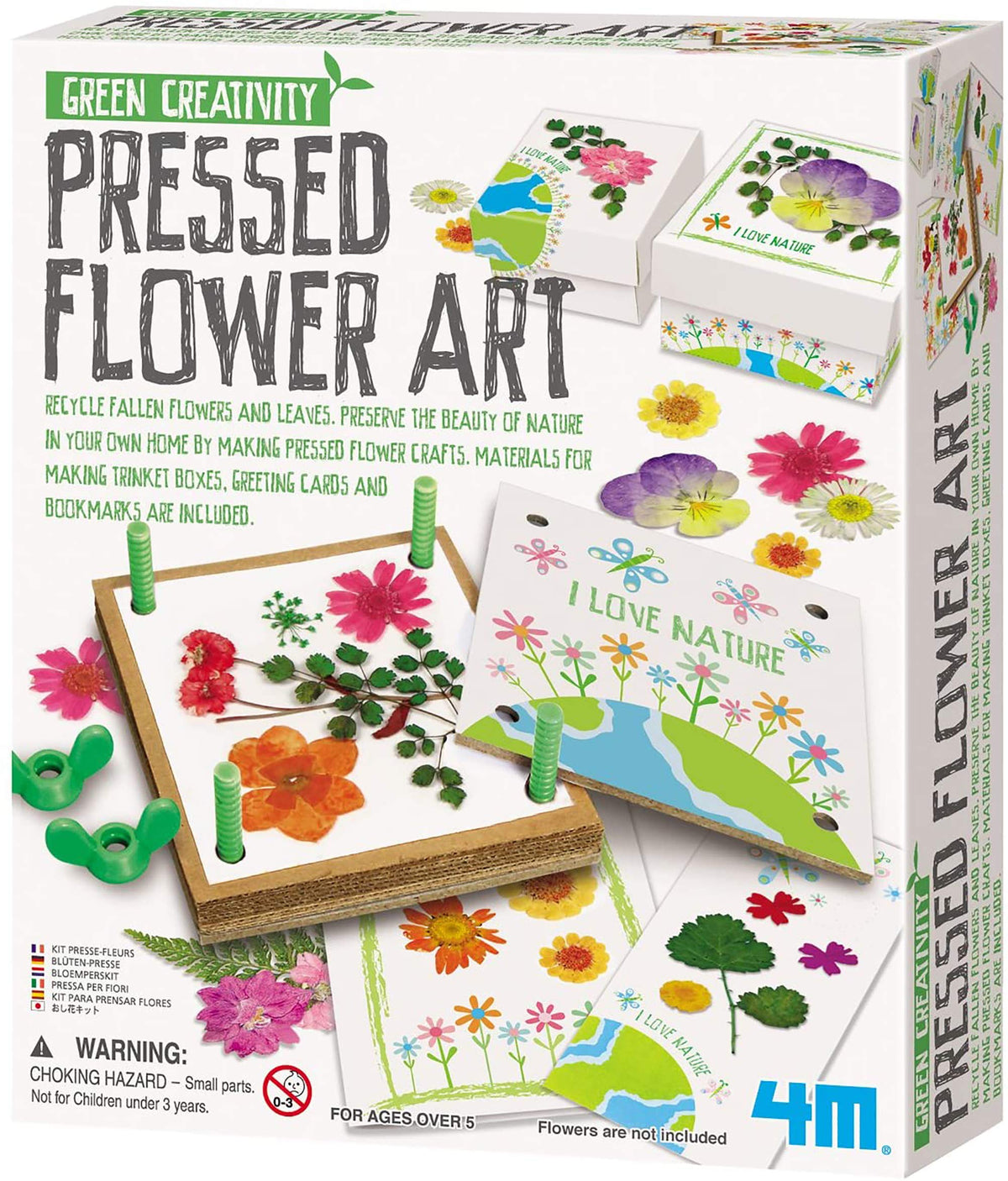 Pressed Flower Art Kit with 4-Inch Flower Press & Craft Supplies