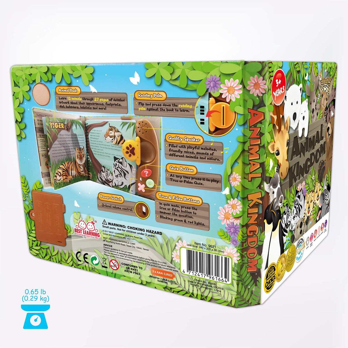 Interactive Animal Kingdom Reader with Quiz, Sounds & 27 Pages