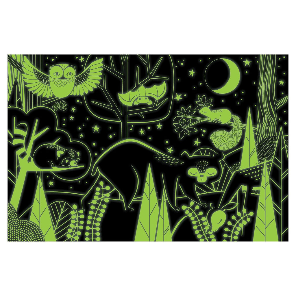 Mudpuppy In the Forest Glow-in-the-Dark Puzzle, 100 Pieces