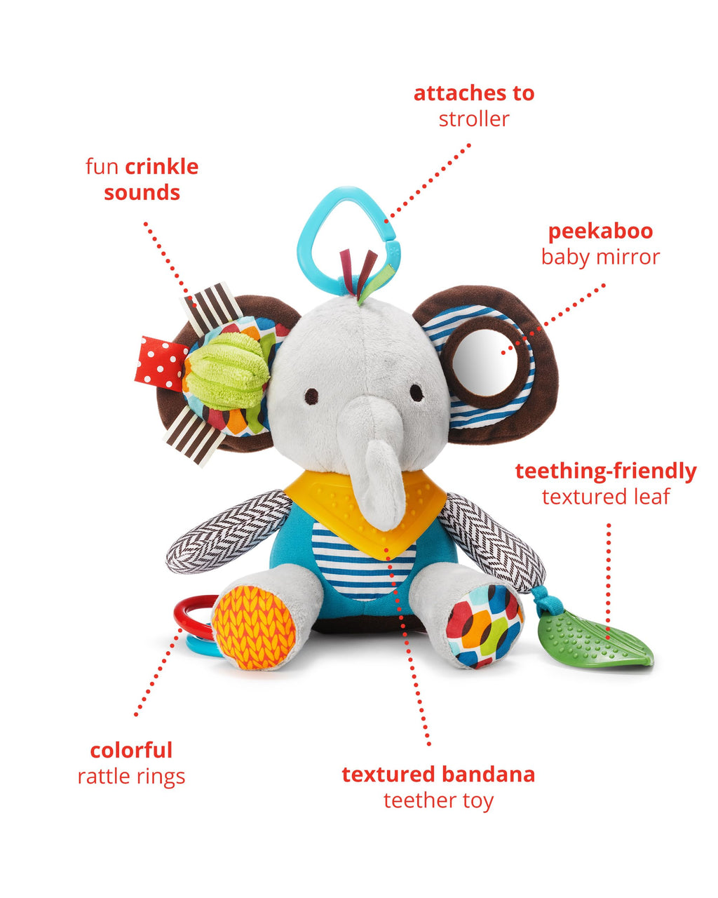 Elephant Rattle & Teether