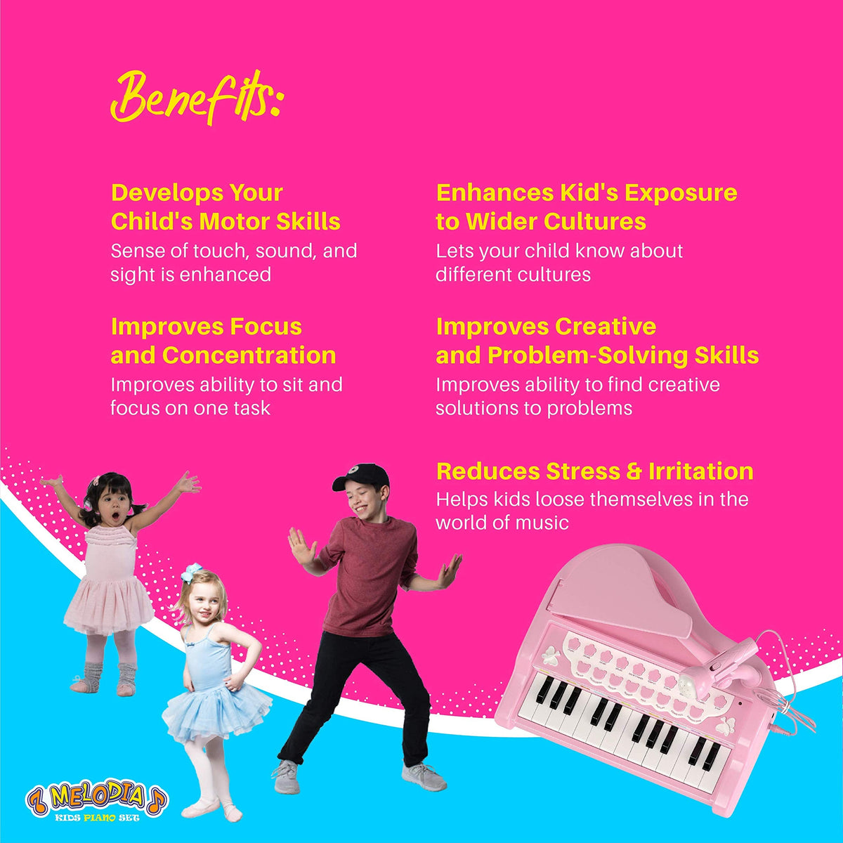 Multifunctional Piano Keyboard Toy for Toddler