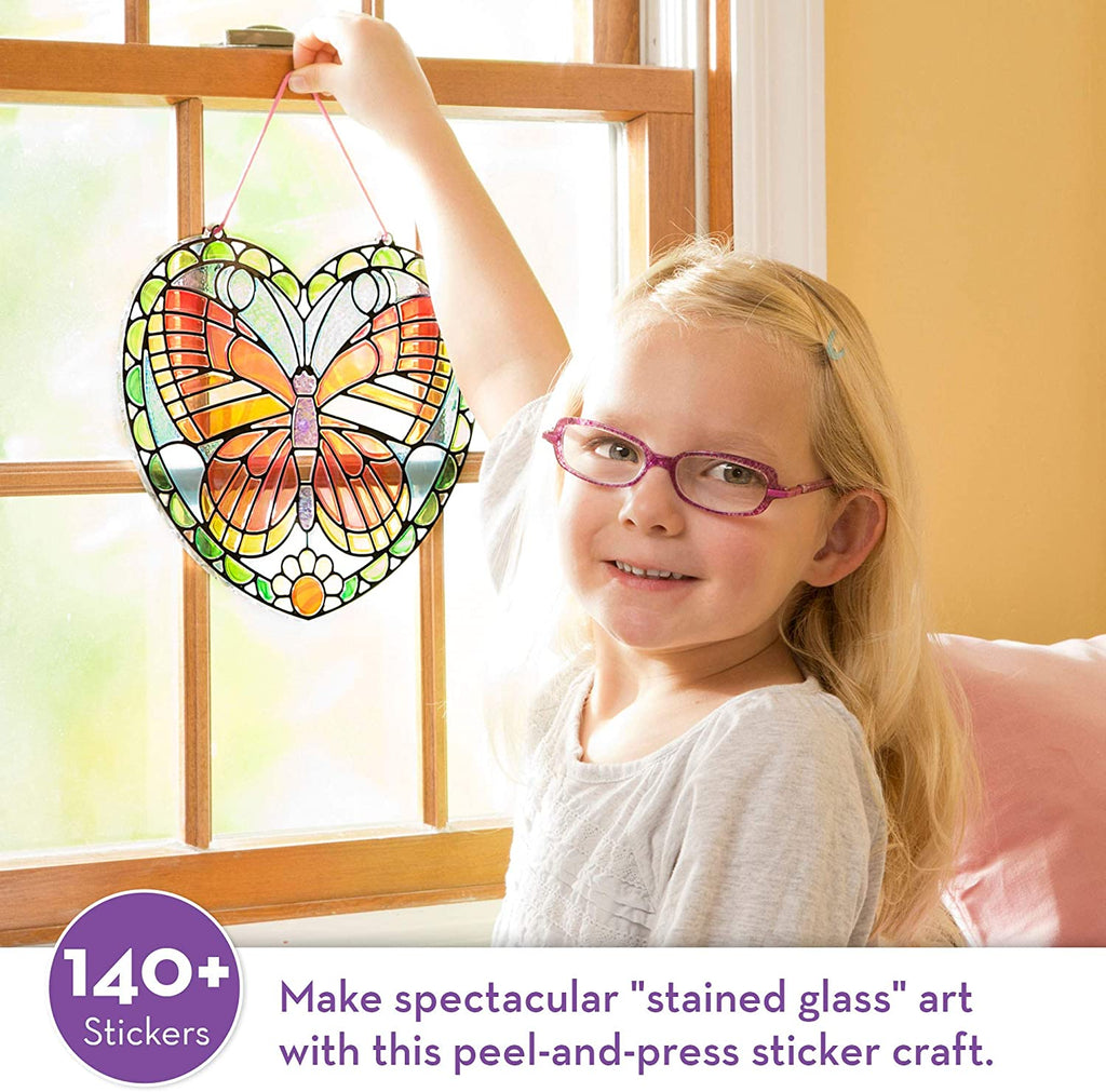 Butterfly Hearts Glass Art