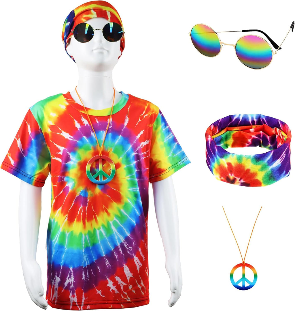 70s Hippie Costume Set (4pc, Ages 4–12) — product photo 1 of 6