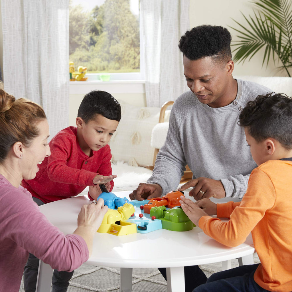Marble-Chomping Hippos Family Board Game with 20 Marbles